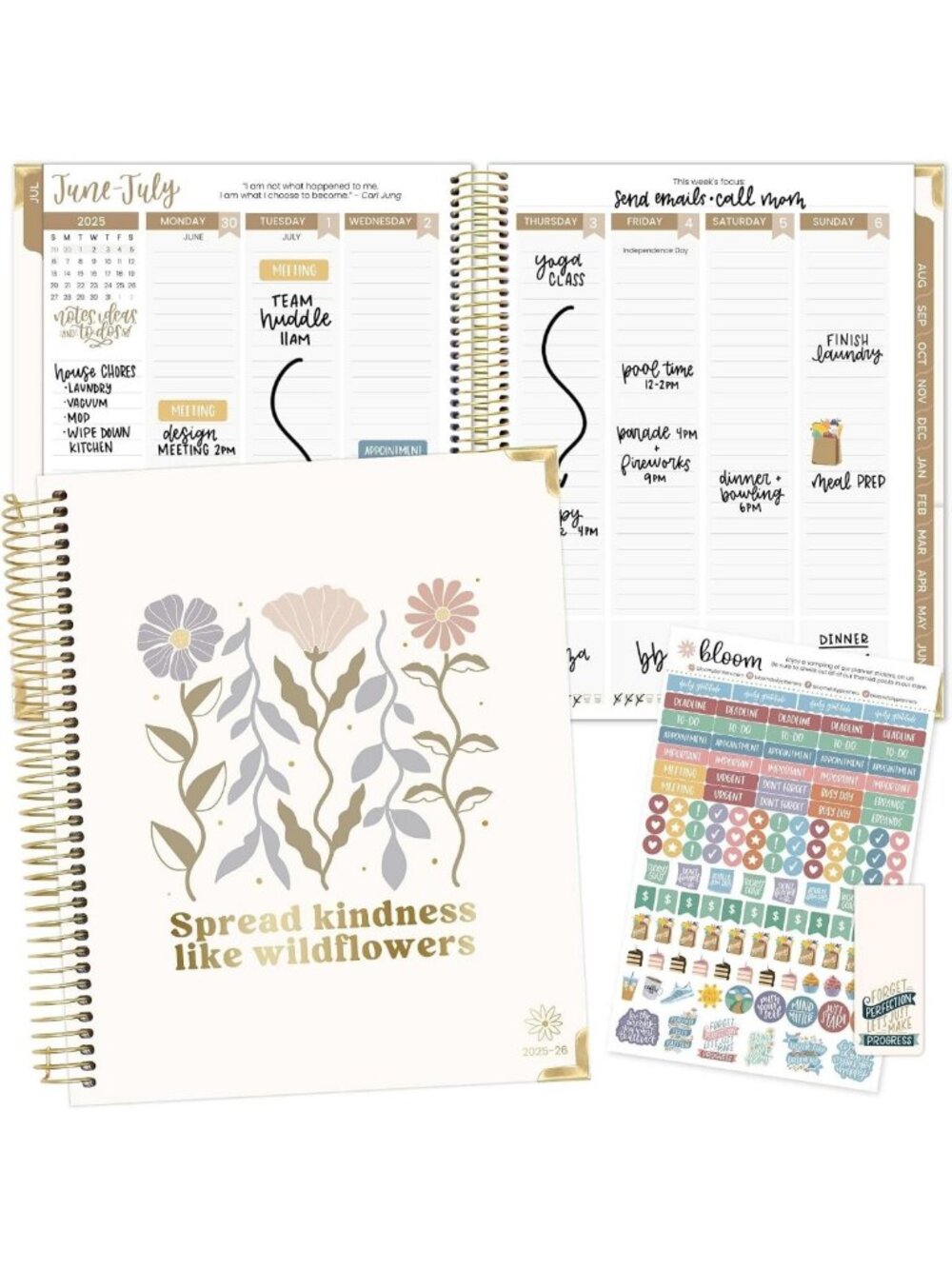 2025-2026 Academic Year Goal & Vision Planner - Hardcover Monthly Weekly